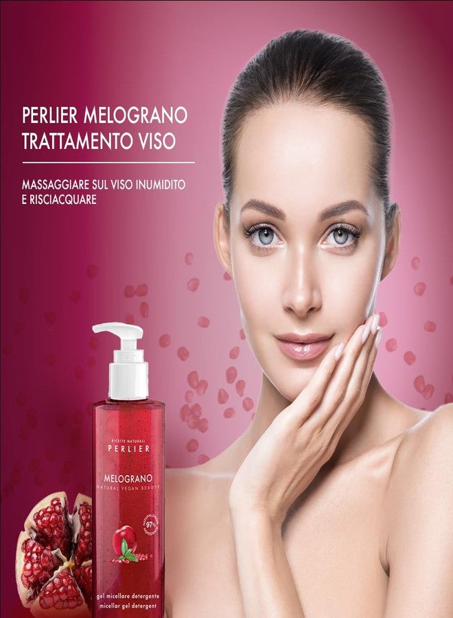 Perlier – Pomegranate Face Cleansing Micellar Gel, 6.7 fl oz, Antioxidant-Rich Cleanser with Bio-Fermented Pomegranate, Gently Removes Makeup and Impurities, Alcohol-Free, All Skin Types - Image 3